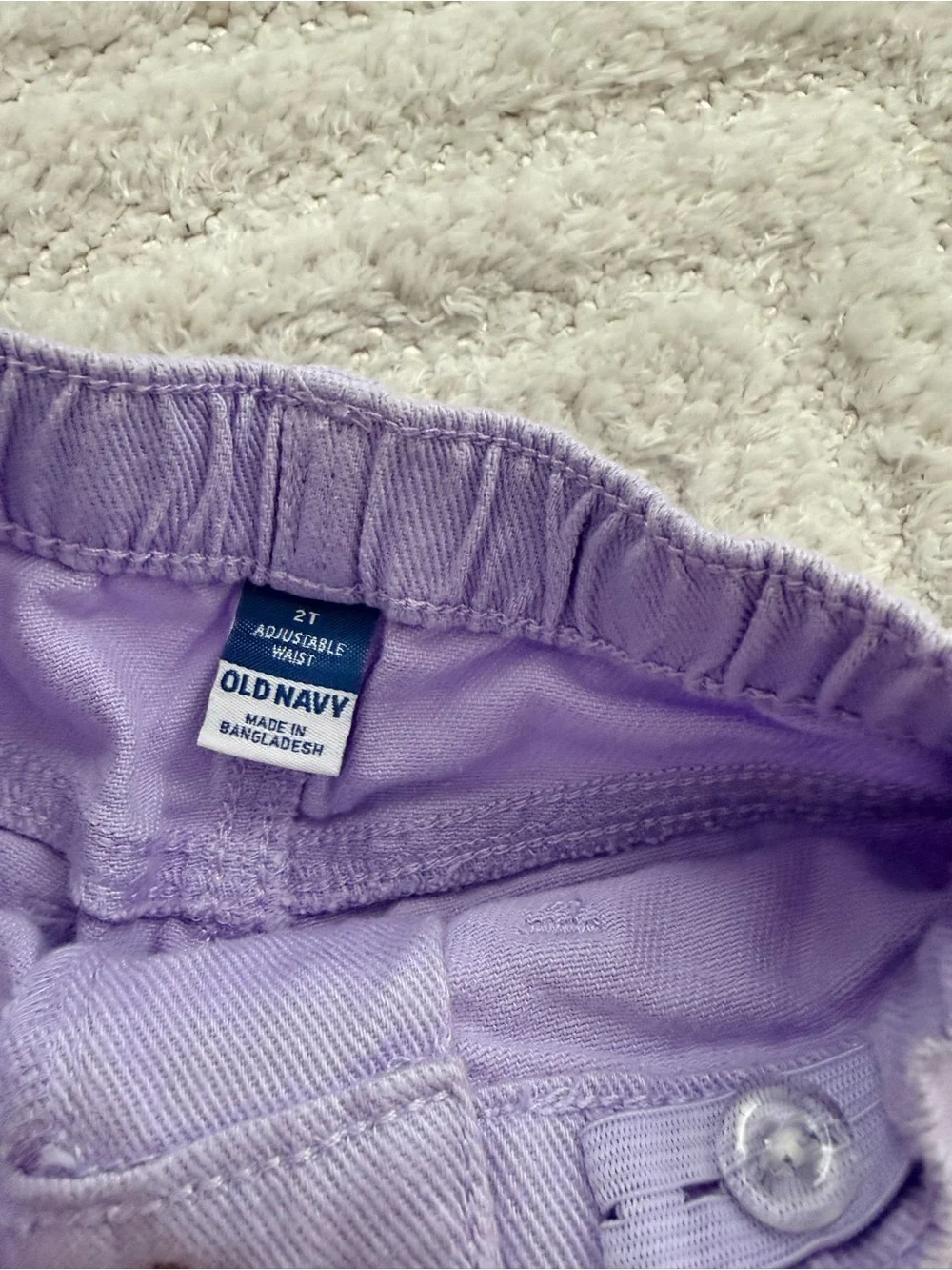 Old Navy Lilac Girls' High-Rise Denim Shorts - Size 2T
